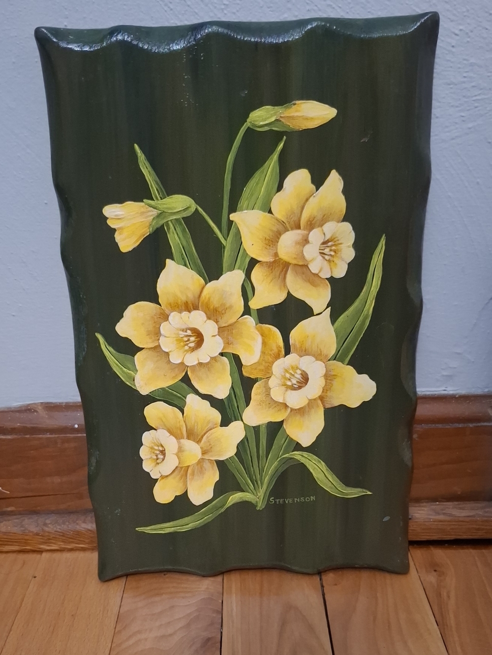 Hand-Painted Yellow Daffodil Wall Art